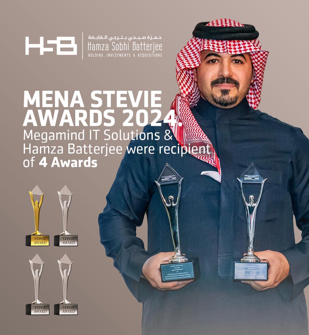 President and CEO Hamza Batterjee, achieved the prestigious the MENA Stevie Award for MegaMind