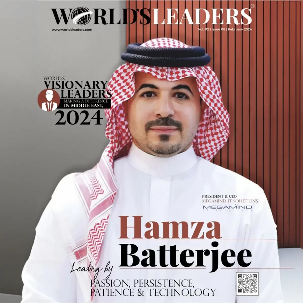 World's Leaders Magazine has recognized Mr. Hamza as the World’s Visionary Leaders Making A Difference in Middle East, 2024